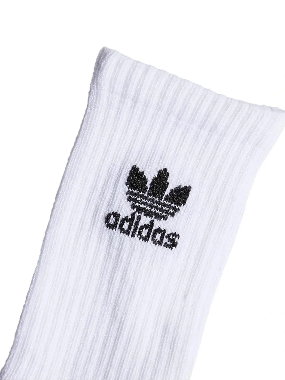 adidas Kids 6-Pack Crew Socks in Black & White - Large (5Y-7Y)